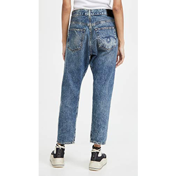 R13 Women's Cross Over Jeans - Chic Comfort in Kelly Blue