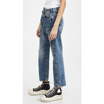 R13 Women's Cross Over Jeans - Chic Comfort in Kelly Blue