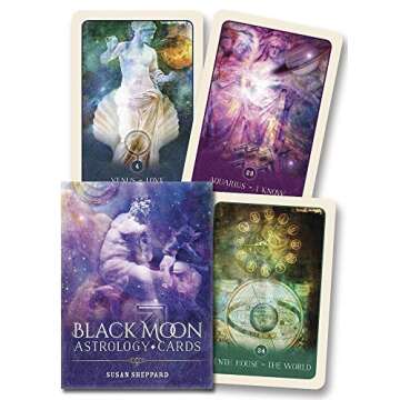 Black Moon Astrology Cards - Vibrant & Informative Oracle Deck