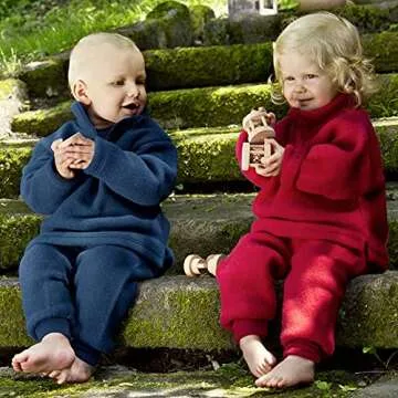 Organic Merino Wool Fleece Baby Pants for Newborns