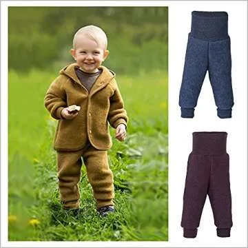 Organic Merino Wool Fleece Baby Pants for Newborns