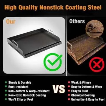 Barbqtime Griddle for All Gas Grills - 17x13 Nonstick Plate