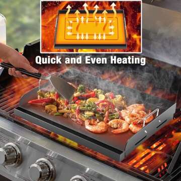 Barbqtime Griddle for All Gas Grills - 17x13 Nonstick Plate