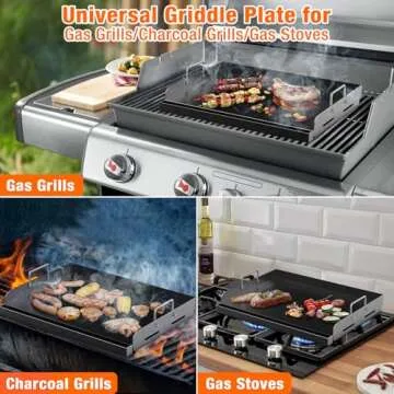 Barbqtime Griddle for All Gas Grills - 17x13 Nonstick Plate
