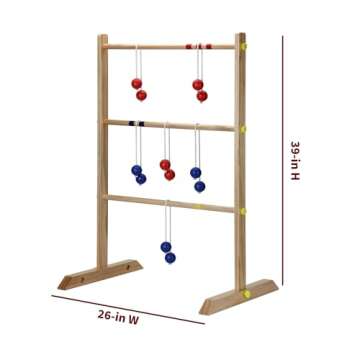 Hathaway Solid Wood Ladder Toss Game Set - Perfect for Outdoor Fun!