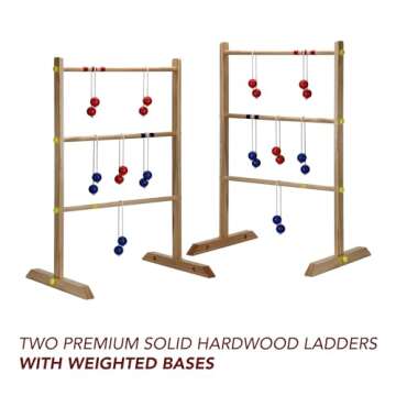 Hathaway Solid Wood Ladder Toss Game Set for Outdoor Fun