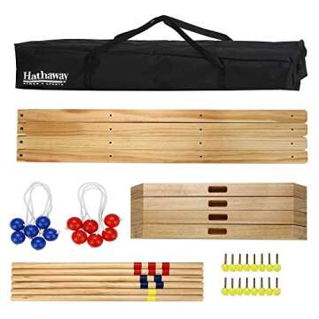 Hathaway Solid Wood Ladder Toss Game Set for Outdoor Fun