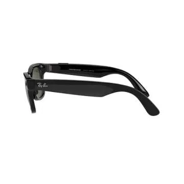 Ray-Ban Stories | Wayfarer Square Smart Glasses, Shiny Black/Green, 53 mm