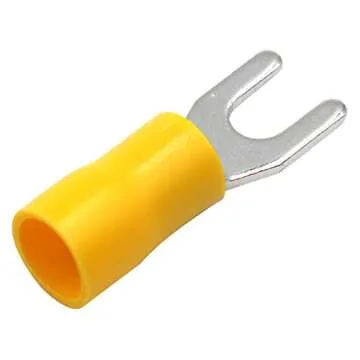 Baomain 100 pcs Insulated Fork Spade Wire Connector for 12-10 AWG (4-6mm²)