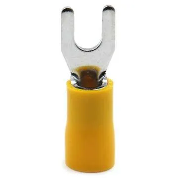 Baomain 100 pcs Insulated Fork Spade Connectors for 12-10 AWG