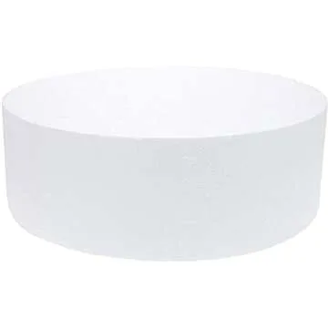 Bright Creations Round Foam Cake Dummy, 12 x 4 Inches, White