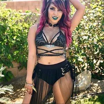 Trendy Rhinestone Mesh Tank Tops for Parties and Festivals