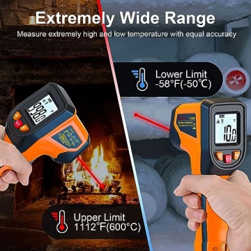 High-Accuracy Laser Infrared Thermometer for Industrial & Home