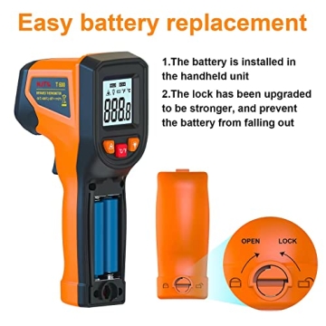 High-Accuracy Laser Infrared Thermometer for Industrial & Home