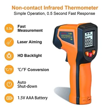 High-Accuracy Laser Infrared Thermometer for Industrial & Home