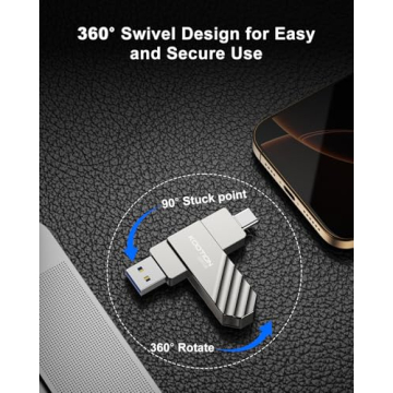 KOOTION 256GB USB 3.2 Flash Drive Dual Connectors Fast Transfer