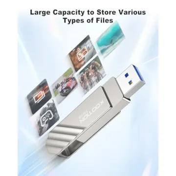 KOOTION 256GB USB 3.2 Flash Drive Dual Connectors Fast Transfer
