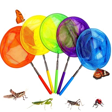 Vibrant Kids Telescopic Butterfly Fishing Nets for Outdoor Fun