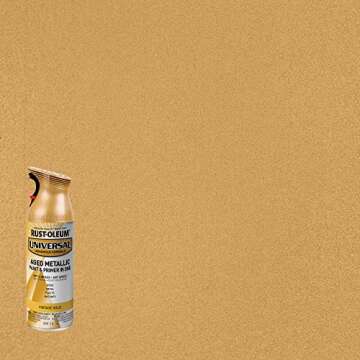 Rust-Oleum 342918 Universal All Surface Aged Metallic Spray Paint, 11 oz, Vintage Gold