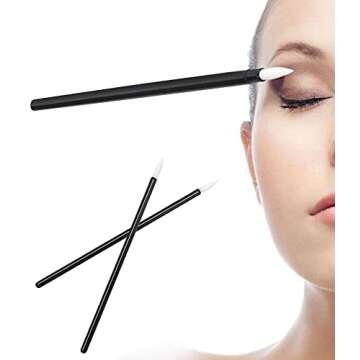 150 Pack Disposable Eyeliner Brushes Eye Liner Wands for Makeup Applicator Makeup Eye Liner Wands To...
