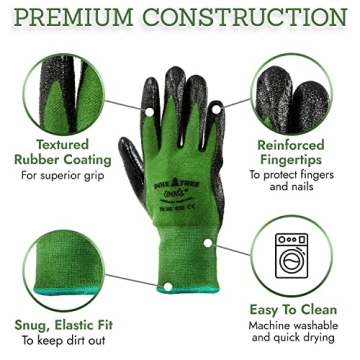 Pine Tree Bamboo Gardening Gloves for Men and Women