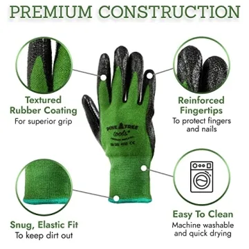Pine Tree Bamboo Gardening Gloves for Men and Women
