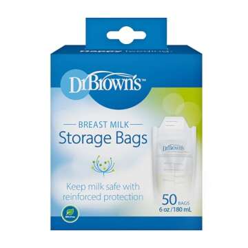 Dr. Brown’s Breast Milk Storage Bags - Durable & Disposable for Freezing