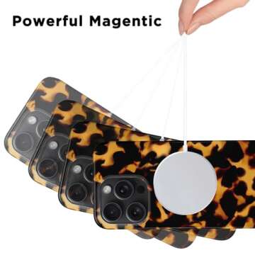 uCOLOR Compatible with iPhone 14 PRO MAX Case [8 ft Drop Tested] Compatible with MagSafe - Protective Luxury Designer Mag Series Cases (Tortoise Shell, iPhone 14 Pro Max 6.7”)