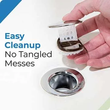 TubShroom Bathtub Drain Protector and Hair Catcher - 2 Pack, Chrome - Fits 1.5" - 1.75" Bathtub and Shower Drains