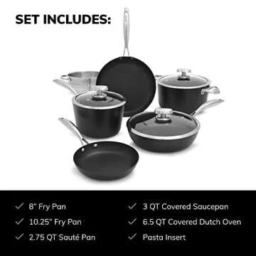 SCANPAN Pro IQ 9-Piece Cookware Set – Easy Nonstick & Versatile