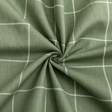 JELLYMONI Cotton Plaid Pillowcases Set - 100% Natural Comfort