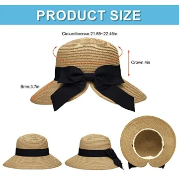 Verabella Women’s Stylish UV Protection Straw Hat