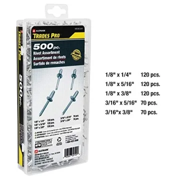 Alltrade 500-Piece Aluminum Rivet Set with Organizer