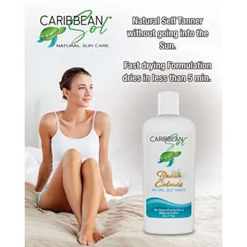 Caribbean Sol Self Tanning Lotion - Natural Glow Without Sun