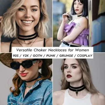 STACKABLE CREATIONS Black Leather Choker Necklace for Women - Plain, Goth Style, Sexy Neck Collar Choker Necklaces for Woman