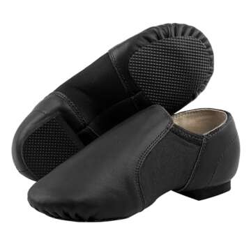 Linodes Comfortable Leather Jazz Shoes for Kids