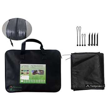 Tentproinc RV Awning Sun Shade Screen Sunshade 8' X 15' 3'' (Fit for 16' Awning)- Mesh Sunscreen Motorhome Camper Trailer Awning Shade Screen UV Blocker Completed Kits - 3 Year Warranty (Black)