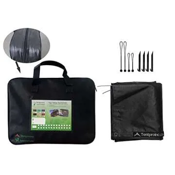 Tentproinc RV Awning Sun Shade Screen Sunshade 8' X 15' 3'' (Fit for 16' Awning)- Mesh Sunscreen Motorhome Camper Trailer Awning Shade Screen UV Blocker Completed Kits - 3 Year Warranty (Black)