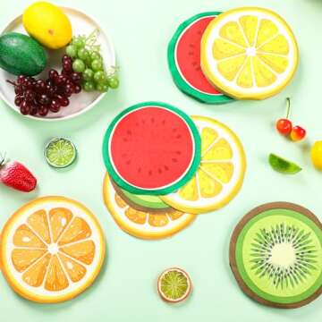 Motiskyy 200 Pcs Colorful Fruit Napkins for Parties