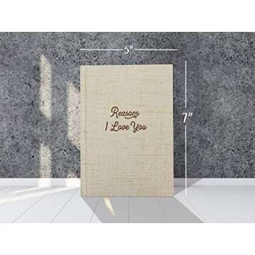 Avocado Goods Reasons Why I Love You - Blank Hardcover Love Book, Why I Love You Linen Journal Gift Book for Boyfriend or Girlfriend, Husband or Wife, Bride & Groom, or Couples I Love You Gifts Notebook, Love Journal