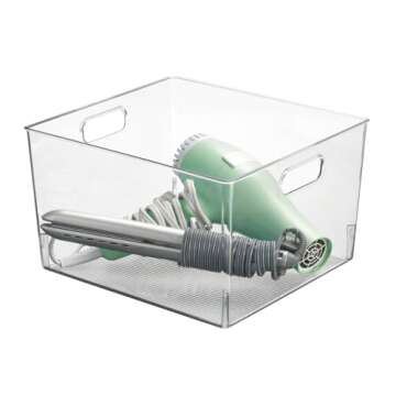 mDesign Stackable Storage Organizer Bin - Clear, Versatile Solution