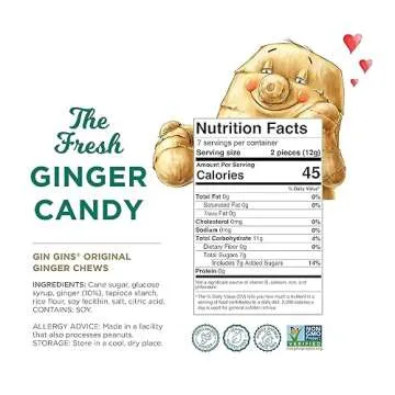 Ginger People Chewy Ginger Candy, Gluten Free, 3 Ounces (Pack Of 12)