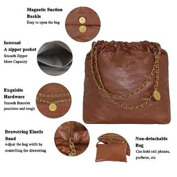 Crossbody Bag for Women Soft PU Leather Handbag Womens Hobo Shoulder bag with Wallet Diamond Plaid (...