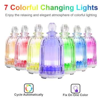 DOUDING Glass Essential Oil Diffuser, Ultrasonic Aromatherapy Diffuser Cool Mist Humidifier with Aut...