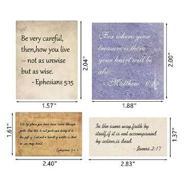 Evstarol Vintage Bible Verse Stickers - 200 PCS Inspirational Designs