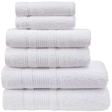 Qute Home Premium 6-Piece Turkish Cotton Bath Towel Set