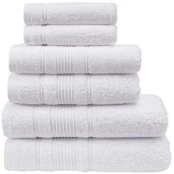 Qute Home Premium 6-Piece Turkish Cotton Bath Towel Set