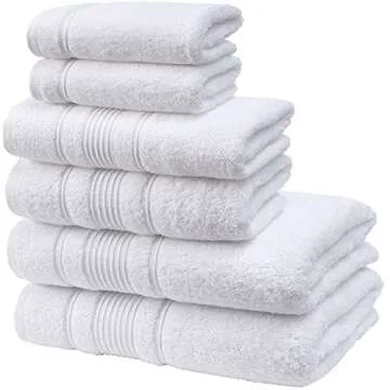 Qute Home Premium 6-Piece Turkish Cotton Bath Towel Set