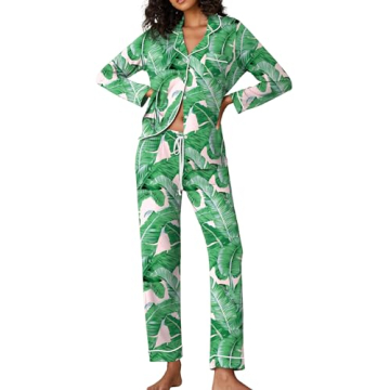 Ekouaer Women's Soft Long Sleeve Pajama Set - Comfortable Lounge Sleepwear