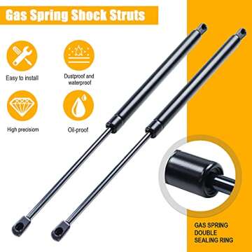 2 Pcs Gas Struts 20 Inch 80 lbs Prop Shock Lift Springs Rod Struts for RV Basement Door Tonneau Cover Lift Supports Window Lift Support 71794 C16-08053 C1608053